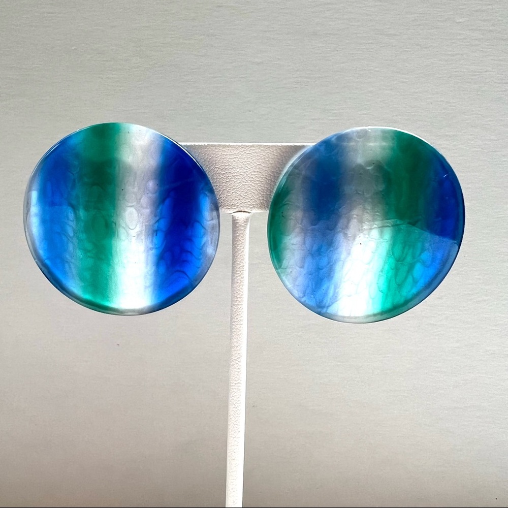 Vintage Tricolor Statement Earrings